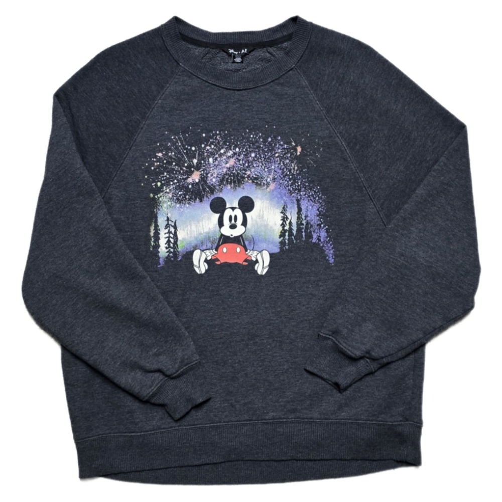 Y2K Disney X American Eagle Mickey Mouse Disney World Fireworks Sweatshirt‎ Sz M